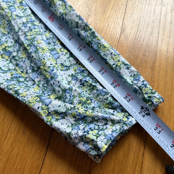 J.Crew Size S Blue Floral Palermo Liberty Thorpe Hill Smocked Waist Mini Dress - Picture 16 of 16